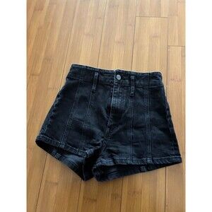 Reformation Black Eva Cheeky High Rise Shorts size 25